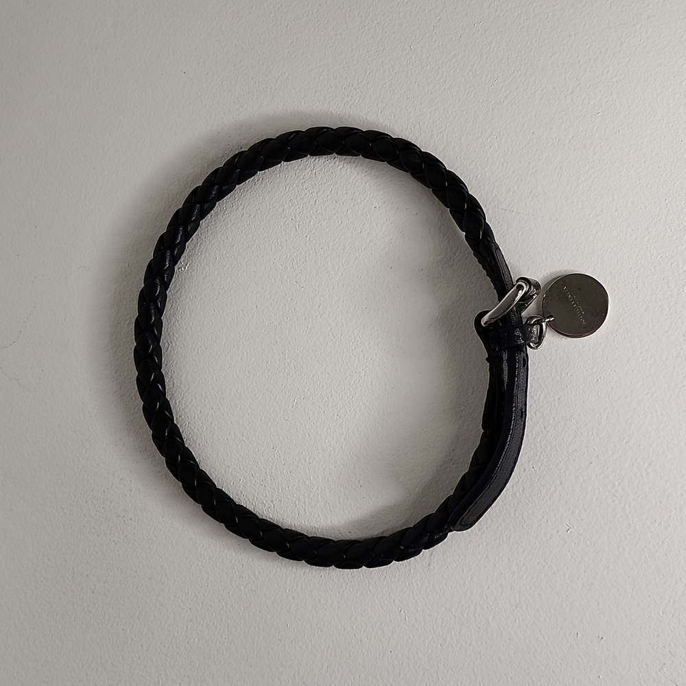 Bottega Veneta black leather choker